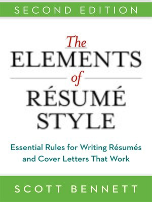 cover image of The Elements of Resume Style